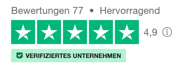 Bewertung auf Trustpilot - Stand 30.12.2024